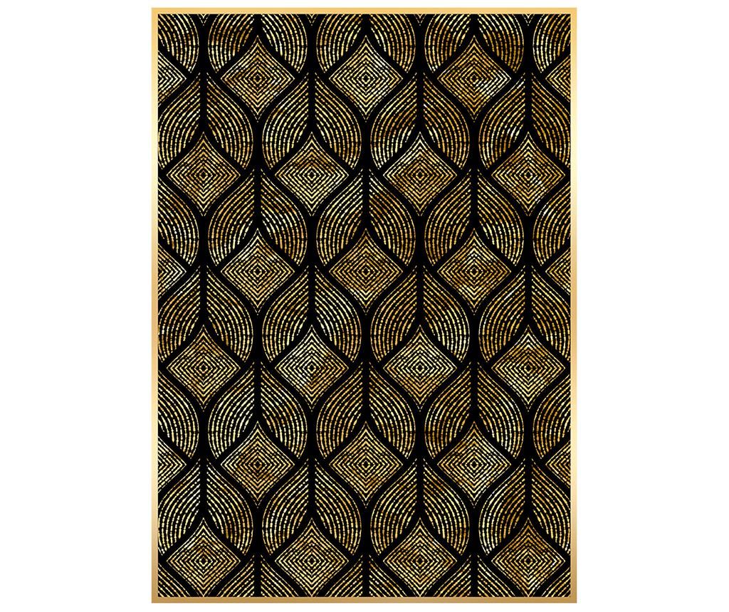 Tablou Pattern Gold 80×120 cm – Moycor, Galben & Auriu Moycor